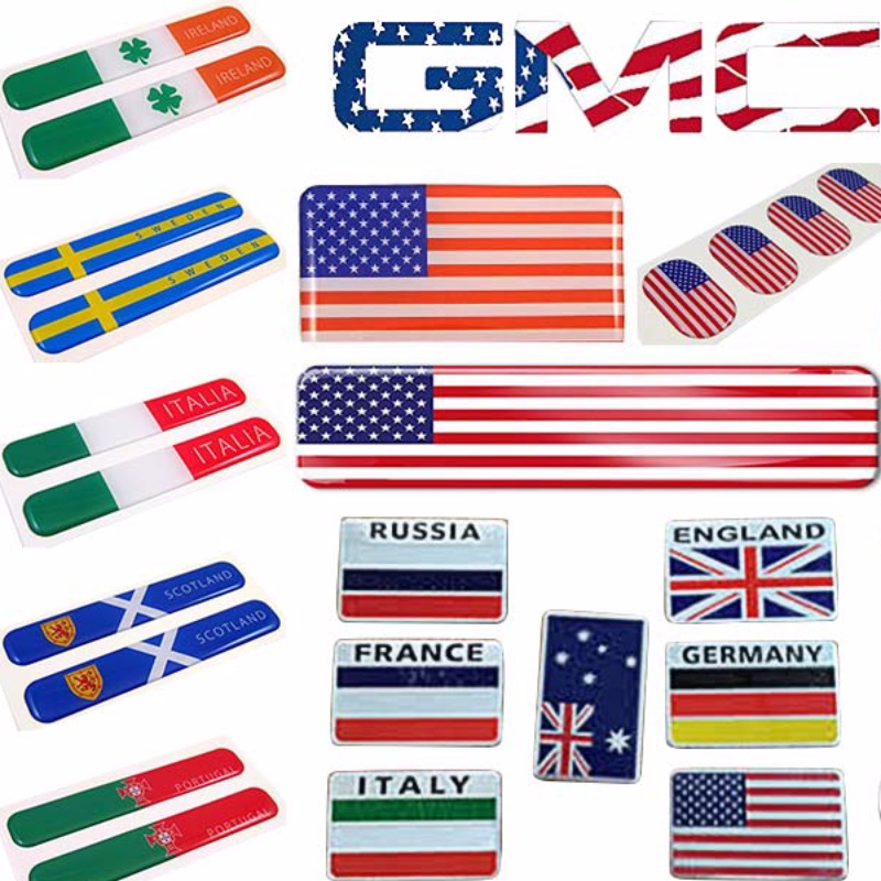 Amerikaanse vlag koepelvormige sticker, embleem Autostickers